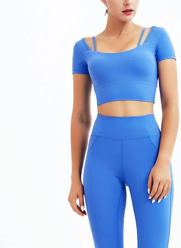Women's Workout Sportswear Seamless Yoga Set Sport Suit Two Piece Female Clothes Gym Clothing High Waist Leggings(E,M) - Image 3
