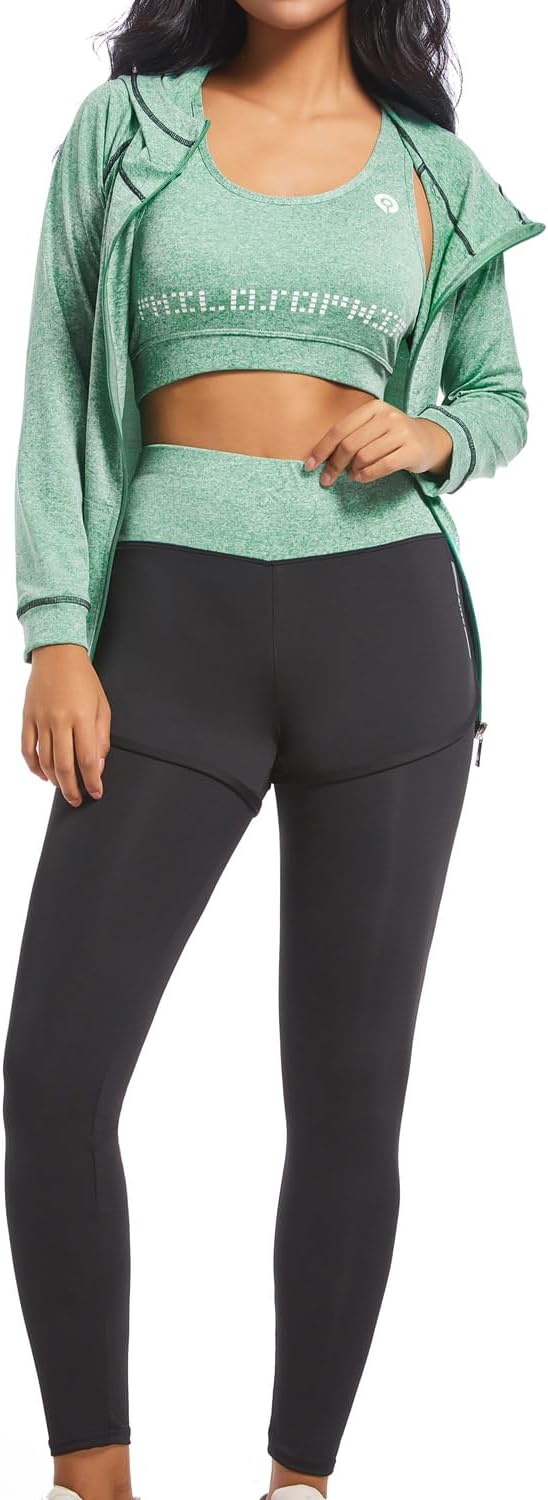 XPINYT 5pcs Workout Outfits for Women Athletic Sets Sport Suits Yoga Gym Fitness Exercise Clothes Jogging Tracksuits - Image 3