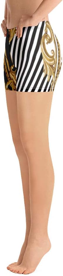 Yoga Shorts for Women Pants (Exercise Gym Gymnastics Workout Tights Leggings Swim Clothes) White - Image 3