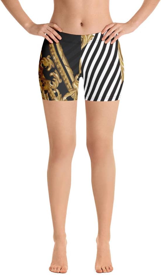 Yoga Shorts for Women Pants (Exercise Gym Gymnastics Workout Tights Leggings Swim Clothes) White