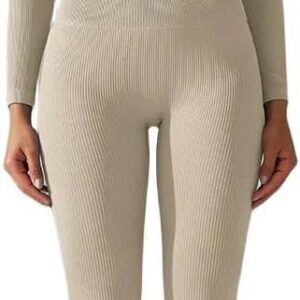 ZERAOKE Women Yoga Suit 2Pcs Yoga Pants and T-Shirt Gym Clothing Long Sleeve Crop Top Fitness Wear Sportswear